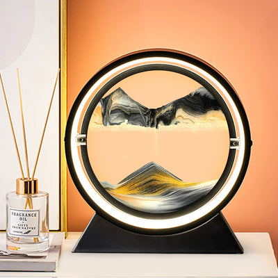 Sand Art Picture Round Glass 3D