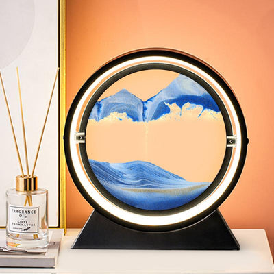 Sand Art Picture Round Glass 3D