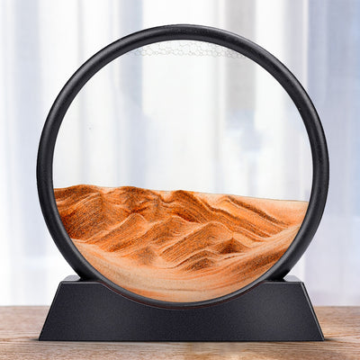 Sand Art Picture Round Glass 3D